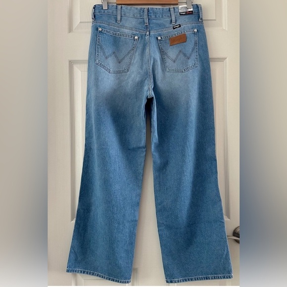 Wrangler X Fender Destroyed Loose Mom Jeans Pants 90s Western Festival Ripped 29 - Picture 4 of 14